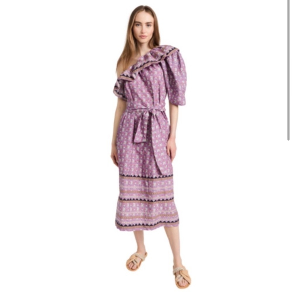 Sea New York Perry One Shoulder Dress Lilac Floral Print XS NWT
